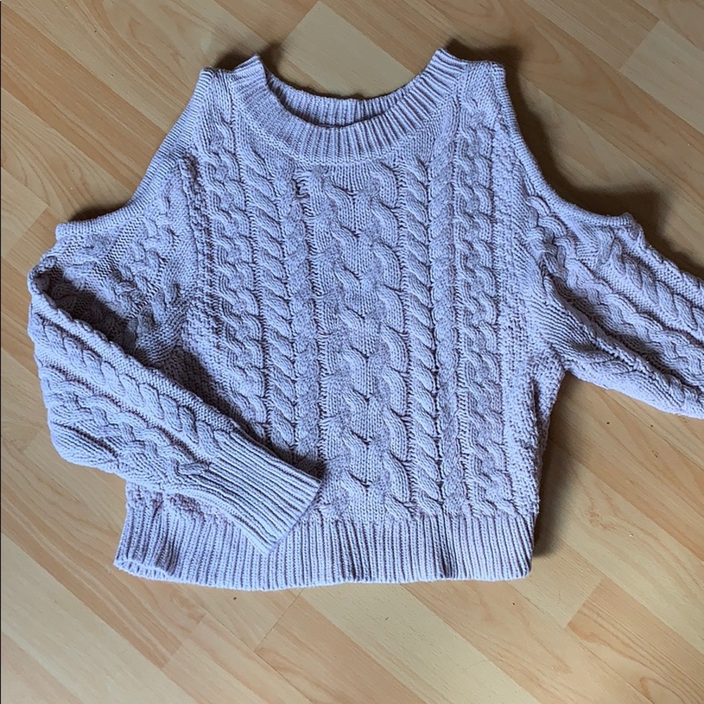 Aerie cold shoulder knit sweater
